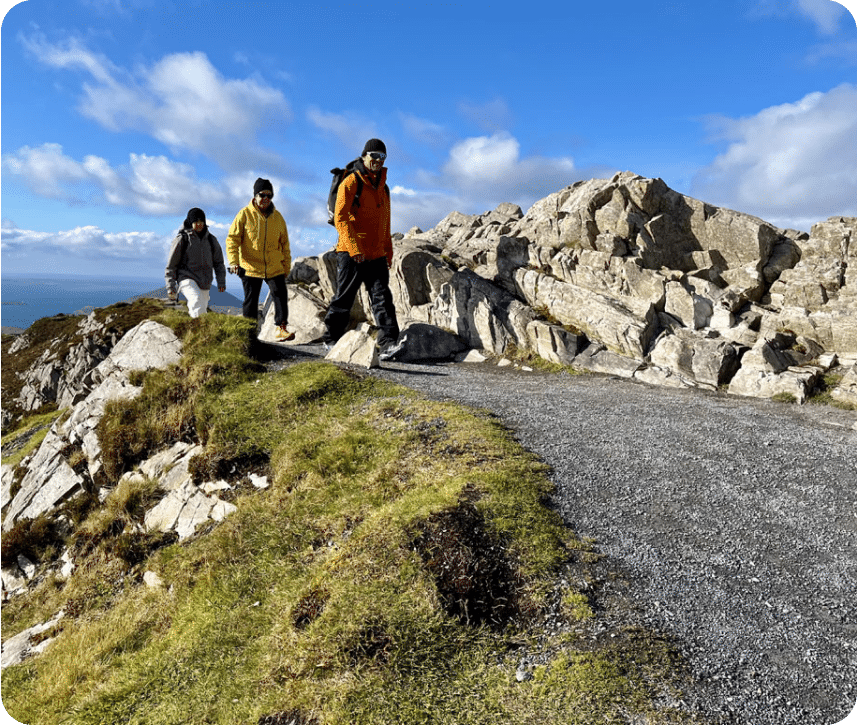 hikers in mountain - connemara