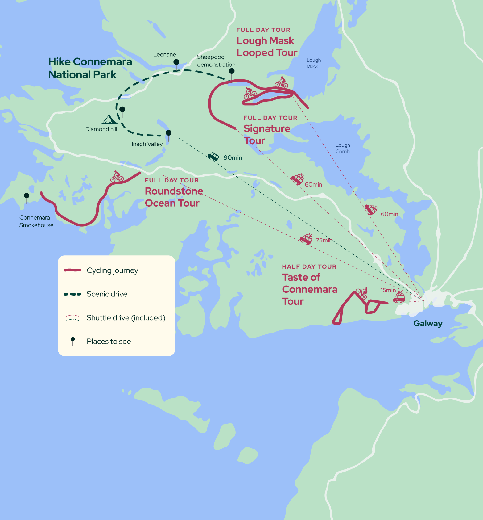 couples experiences map in connemara