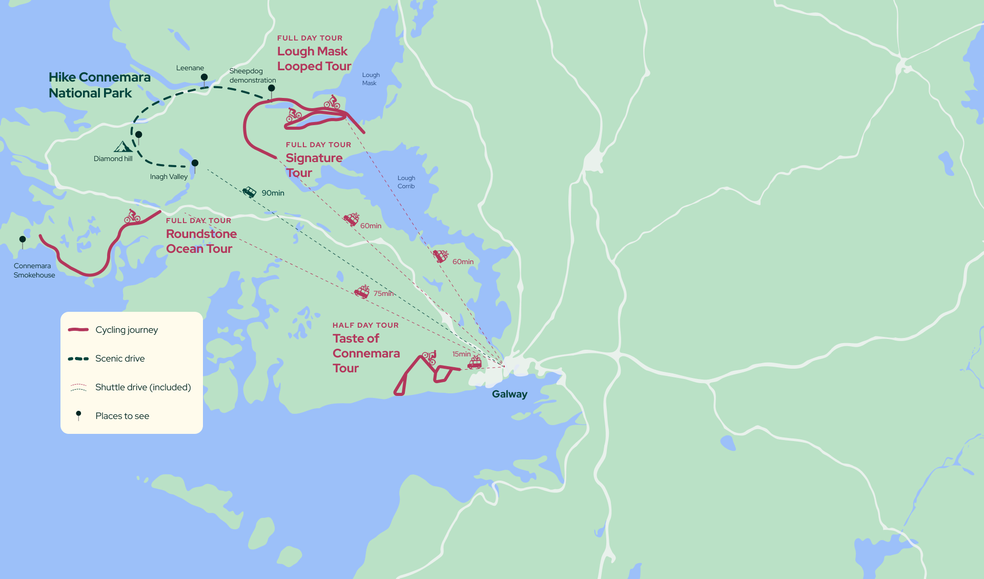 couples experiences map in connemara
