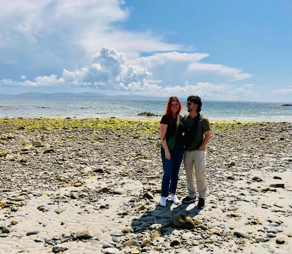 couple touring across connemara